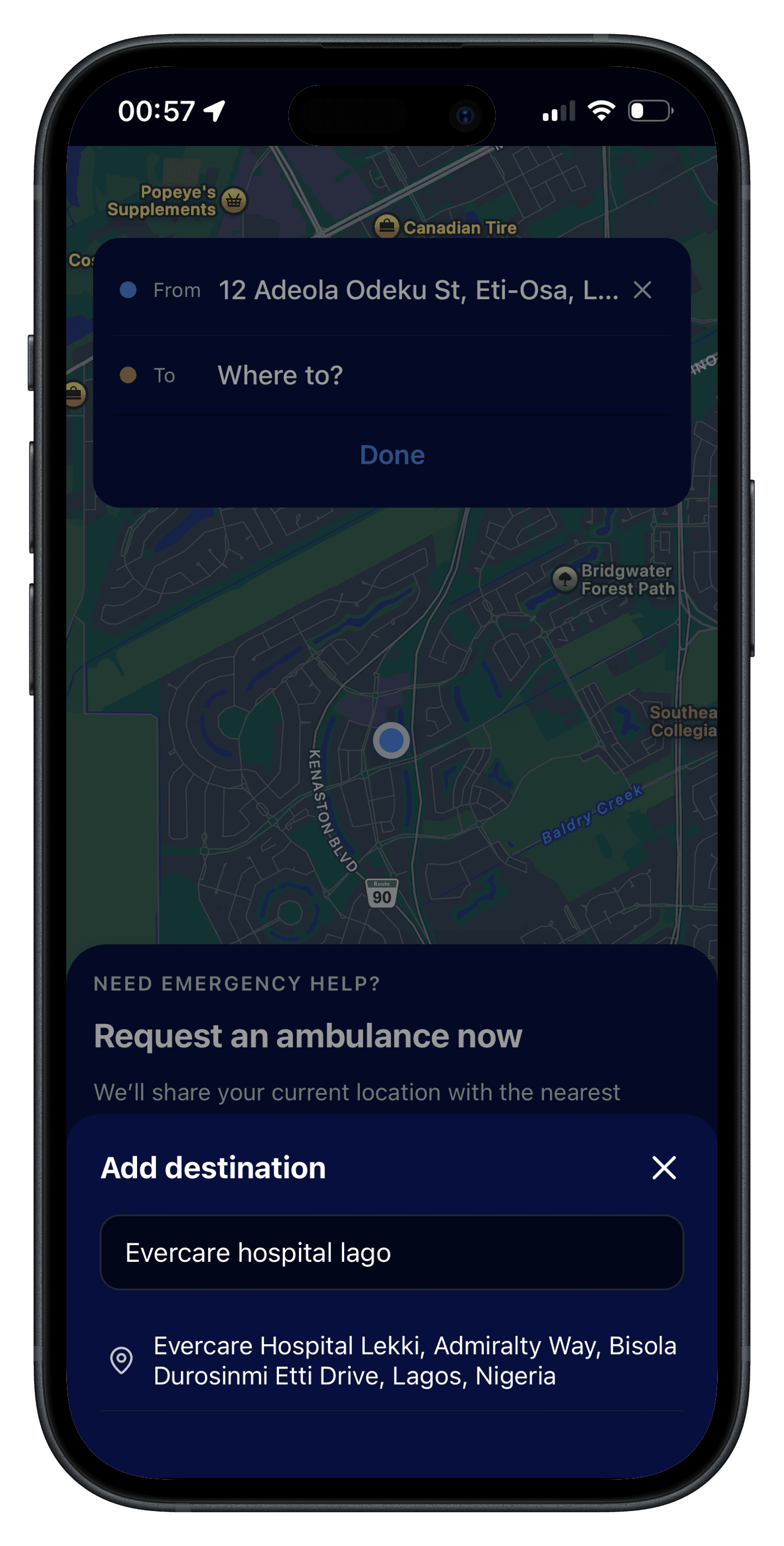 Ambulance tracking and ETA