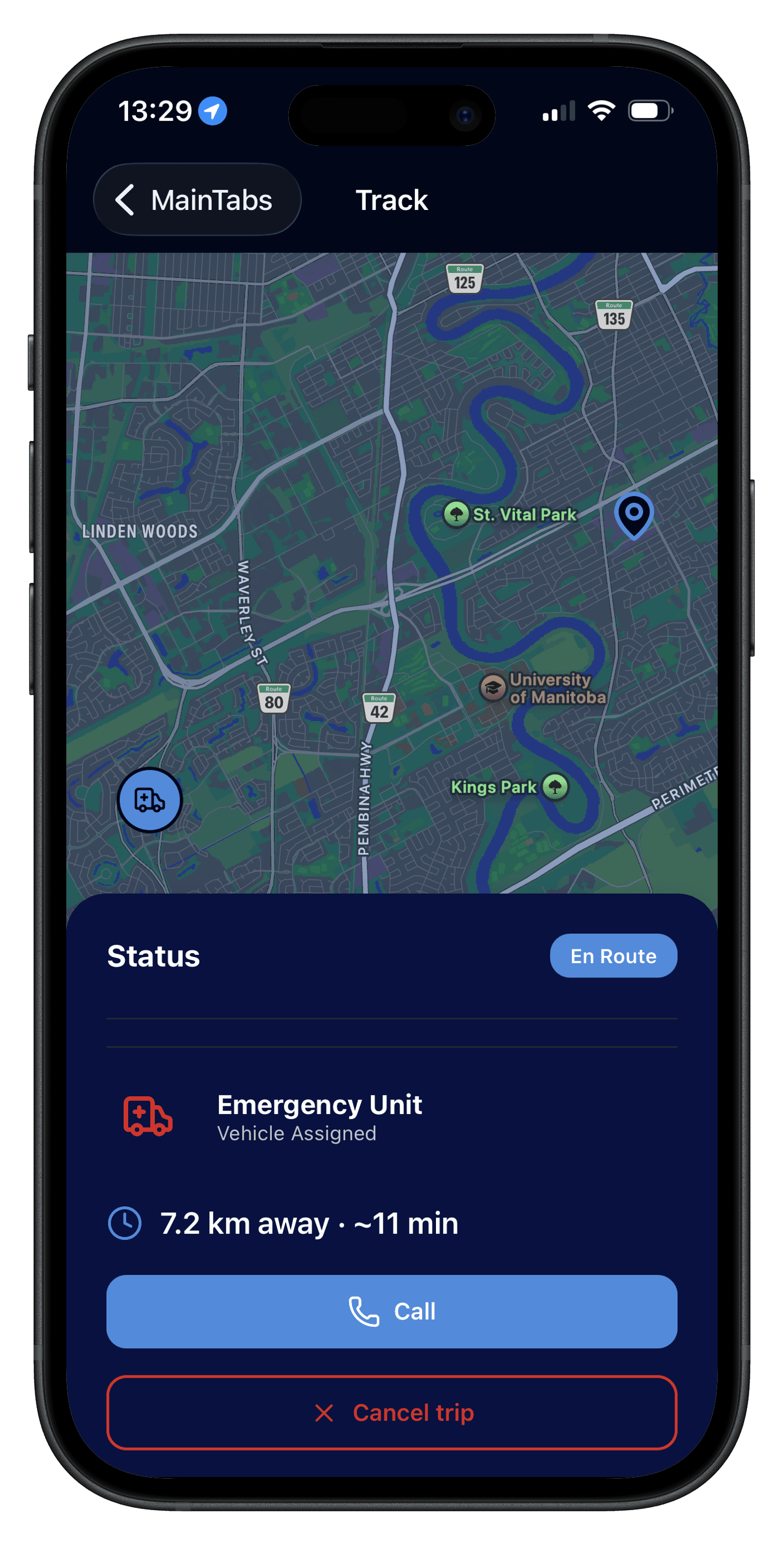 In-app call